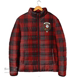 Scottish Wemyss Clan Crest Tartan Padded Jacket with Family Crest - Tartan Plaid Jacket ScotsTee Shop - Tartan Plaid - scotstee.com