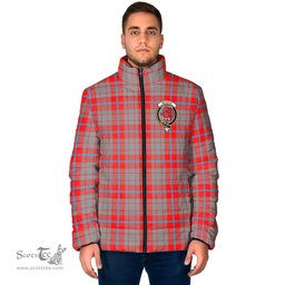 Scottish Moubray Clan Crest Tartan Padded Jacket with Family Crest - Tartan Plaid Jacket ScotsTee Shop - Tartan Plaid - scotstee.com