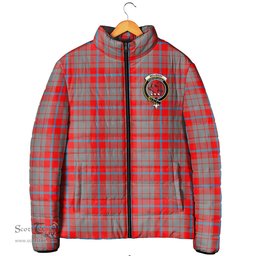 Scottish Moubray Clan Crest Tartan Padded Jacket with Family Crest - Tartan Plaid Jacket ScotsTee Shop - Tartan Plaid - scotstee.com