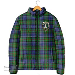 Scottish Paterson Clan Crest Tartan Padded Jacket with Family Crest - Tartan Plaid Jacket ScotsTee Shop - Tartan Plaid - scotstee.com