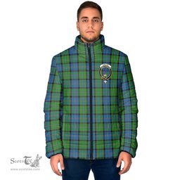 Scottish Stirling Clan Crest Tartan Padded Jacket with Family Crest - Tartan Plaid Jacket ScotsTee Shop - Tartan Plaid - scotstee.com
