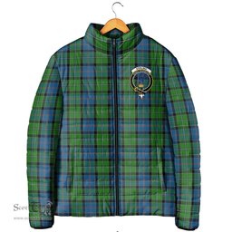 Scottish Stirling Clan Crest Tartan Padded Jacket with Family Crest - Tartan Plaid Jacket ScotsTee Shop - Tartan Plaid - scotstee.com