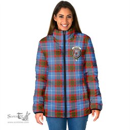 Scottish Spalding Clan Crest Tartan Padded Jacket with Family Crest - Tartan Plaid Jacket ScotsTee Shop - Tartan Plaid - scotstee.com