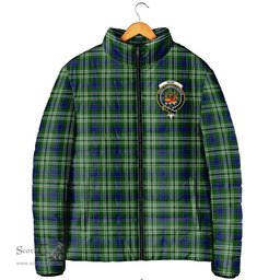 Scottish Mow Clan Crest Tartan Padded Jacket with Family Crest - Tartan Plaid Jacket ScotsTee Shop - Tartan Plaid - scotstee.com
