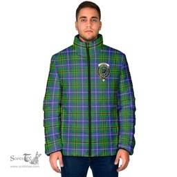Scottish Turnbull Hunting Clan Crest Tartan Padded Jacket with Family Crest - Tartan Plaid Jacket ScotsTee Shop - Tartan Plaid - scotstee.com