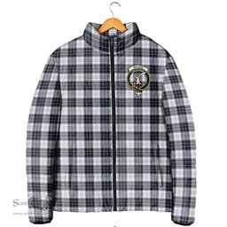 Scottish MacRae Dress Modern Clan Crest Tartan Padded Jacket with Family Crest - Tartan Plaid Jacket ScotsTee Shop - Tartan Plaid - scotstee.com