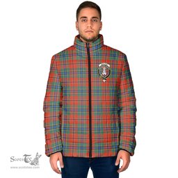 Scottish MacLean of Duart Ancient Clan Crest Tartan Padded Jacket with Family Crest - Tartan Plaid Jacket ScotsTee Shop - Tartan Plaid - scotstee.com