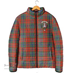 Scottish MacLean of Duart Ancient Clan Crest Tartan Padded Jacket with Family Crest - Tartan Plaid Jacket ScotsTee Shop - Tartan Plaid - scotstee.com