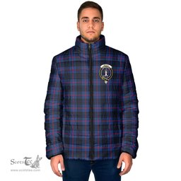 Scottish McCoy Blue Clan Crest Tartan Padded Jacket with Family Crest - Tartan Plaid Jacket ScotsTee Shop - Tartan Plaid - scotstee.com