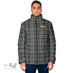Scottish Scott Green Modern Clan Crest Tartan Padded Jacket with Family Crest - Tartan Plaid Jacket ScotsTee Shop - Tartan Plaid - scotstee.com