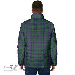 Scottish Shaw Clan Crest Tartan Padded Jacket with Family Crest - Tartan Plaid Jacket ScotsTee Shop - Tartan Plaid - scotstee.com