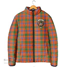 Scottish Ross Ancient Clan Crest Tartan Padded Jacket with Family Crest - Tartan Plaid Jacket ScotsTee Shop - Tartan Plaid - scotstee.com