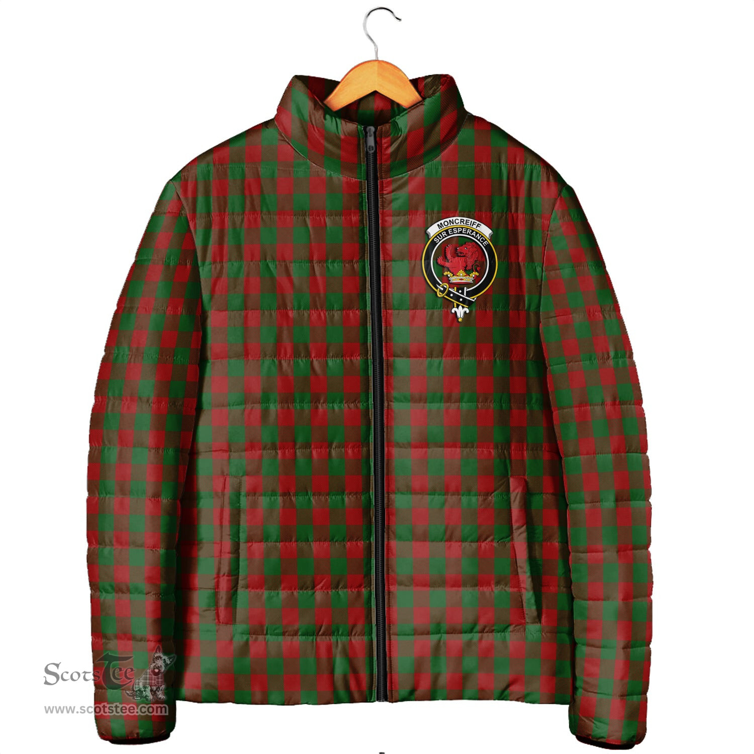 Scottish Moncrieff Clan Crest Tartan Padded Jacket with Family Crest - Tartan Plaid Jacket ScotsTee Shop - Tartan Plaid - scotstee.com