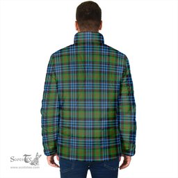 Scottish Newlands of Lauriston Clan Crest Tartan Padded Jacket with Family Crest - Tartan Plaid Jacket ScotsTee Shop - Tartan Plaid - scotstee.com