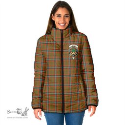 Scottish Seton Hunting Modern Clan Crest Tartan Padded Jacket with Family Crest - Tartan Plaid Jacket ScotsTee Shop - Tartan Plaid - scotstee.com