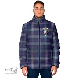 Scottish Nevoy Clan Crest Tartan Padded Jacket with Family Crest - Tartan Plaid Jacket ScotsTee Shop - Tartan Plaid - scotstee.com