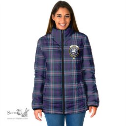 Scottish Nevoy Clan Crest Tartan Padded Jacket with Family Crest - Tartan Plaid Jacket ScotsTee Shop - Tartan Plaid - scotstee.com