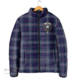 Scottish Nevoy Clan Crest Tartan Padded Jacket with Family Crest - Tartan Plaid Jacket ScotsTee Shop - Tartan Plaid - scotstee.com
