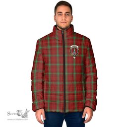 Scottish Morrison Clan Crest Tartan Padded Jacket with Family Crest - Tartan Plaid Jacket ScotsTee Shop - Tartan Plaid - scotstee.com