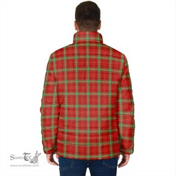 Scottish Morrison Red Modern Clan Crest Tartan Padded Jacket with Family Crest - Tartan Plaid Jacket ScotsTee Shop - Tartan Plaid - scotstee.com