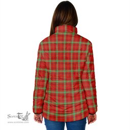 Scottish Morrison Red Modern Clan Crest Tartan Padded Jacket with Family Crest - Tartan Plaid Jacket ScotsTee Shop - Tartan Plaid - scotstee.com
