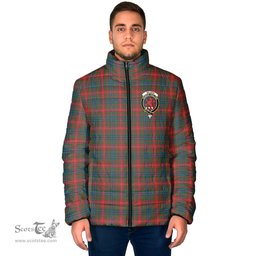 Scottish Wilson Modern Clan Crest Tartan Padded Jacket with Family Crest - Tartan Plaid Jacket ScotsTee Shop - Tartan Plaid - scotstee.com