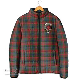 Scottish Wilson Modern Clan Crest Tartan Padded Jacket with Family Crest - Tartan Plaid Jacket ScotsTee Shop - Tartan Plaid - scotstee.com