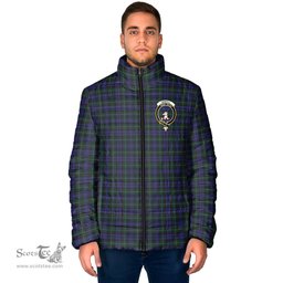 Scottish Sempill Clan Crest Tartan Padded Jacket with Family Crest - Tartan Plaid Jacket ScotsTee Shop - Tartan Plaid - scotstee.com