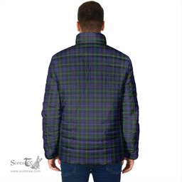 Scottish Sempill Clan Crest Tartan Padded Jacket with Family Crest - Tartan Plaid Jacket ScotsTee Shop - Tartan Plaid - scotstee.com