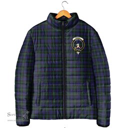 Scottish Sempill Clan Crest Tartan Padded Jacket with Family Crest - Tartan Plaid Jacket ScotsTee Shop - Tartan Plaid - scotstee.com