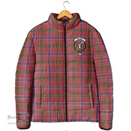 Scottish MacRae Ancient Clan Crest Tartan Padded Jacket with Family Crest - Tartan Plaid Jacket ScotsTee Shop - Tartan Plaid - scotstee.com