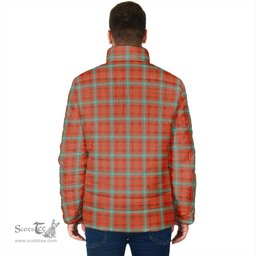 Scottish Morrison Red Ancient Clan Crest Tartan Padded Jacket with Family Crest - Tartan Plaid Jacket ScotsTee Shop - Tartan Plaid - scotstee.com
