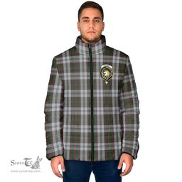 Scottish Stewart of Appin Dress Clan Crest Tartan Padded Jacket with Family Crest - Tartan Plaid Jacket ScotsTee Shop - Tartan Plaid - scotstee.com