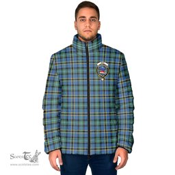 Scottish Weir Ancient Clan Crest Tartan Padded Jacket with Family Crest - Tartan Plaid Jacket ScotsTee Shop - Tartan Plaid - scotstee.com