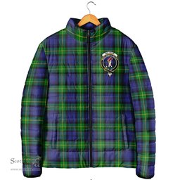 Scottish Meldrum Clan Crest Tartan Padded Jacket with Family Crest - Tartan Plaid Jacket ScotsTee Shop - Tartan Plaid - scotstee.com