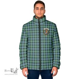 Scottish Melville Ancient Clan Crest Tartan Padded Jacket with Family Crest - Tartan Plaid Jacket ScotsTee Shop - Tartan Plaid - scotstee.com