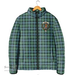 Scottish Melville Ancient Clan Crest Tartan Padded Jacket with Family Crest - Tartan Plaid Jacket ScotsTee Shop - Tartan Plaid - scotstee.com