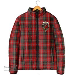 Scottish Orr Clan Crest Tartan Padded Jacket with Family Crest - Tartan Plaid Jacket ScotsTee Shop - Tartan Plaid - scotstee.com