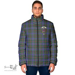 Scottish Ogilvie (Ogilvy) Hunting Modern Clan Crest Tartan Padded Jacket with Family Crest - Tartan Plaid Jacket ScotsTee Shop - Tartan Plaid - scotstee.com