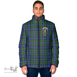 Scottish Robertson Hunting Modern Clan Crest Tartan Padded Jacket with Family Crest - Tartan Plaid Jacket ScotsTee Shop - Tartan Plaid - scotstee.com