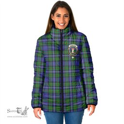 Scottish Robertson Hunting Modern Clan Crest Tartan Padded Jacket with Family Crest - Tartan Plaid Jacket ScotsTee Shop - Tartan Plaid - scotstee.com