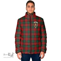 Scottish Stewart of Atholl Clan Crest Tartan Padded Jacket with Family Crest - Tartan Plaid Jacket ScotsTee Shop - Tartan Plaid - scotstee.com