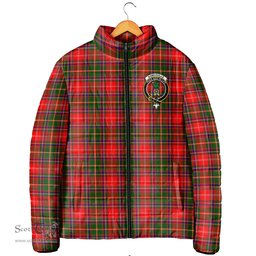 Scottish Somerville Modern Clan Crest Tartan Padded Jacket with Family Crest - Tartan Plaid Jacket ScotsTee Shop - Tartan Plaid - scotstee.com