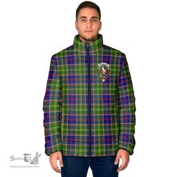 Scottish Whitefoord Modern Clan Crest Tartan Padded Jacket with Family Crest - Tartan Plaid Jacket ScotsTee Shop - Tartan Plaid - scotstee.com