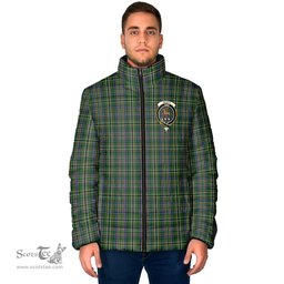 Scottish Scott Green Clan Crest Tartan Padded Jacket with Family Crest - Tartan Plaid Jacket ScotsTee Shop - Tartan Plaid - scotstee.com