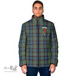 Scottish MacNicol Hunting Clan Crest Tartan Padded Jacket with Family Crest - Tartan Plaid Jacket ScotsTee Shop - Tartan Plaid - scotstee.com