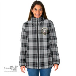 Scottish MacRae Dress Clan Crest Tartan Padded Jacket with Family Crest - Tartan Plaid Jacket ScotsTee Shop - Tartan Plaid - scotstee.com