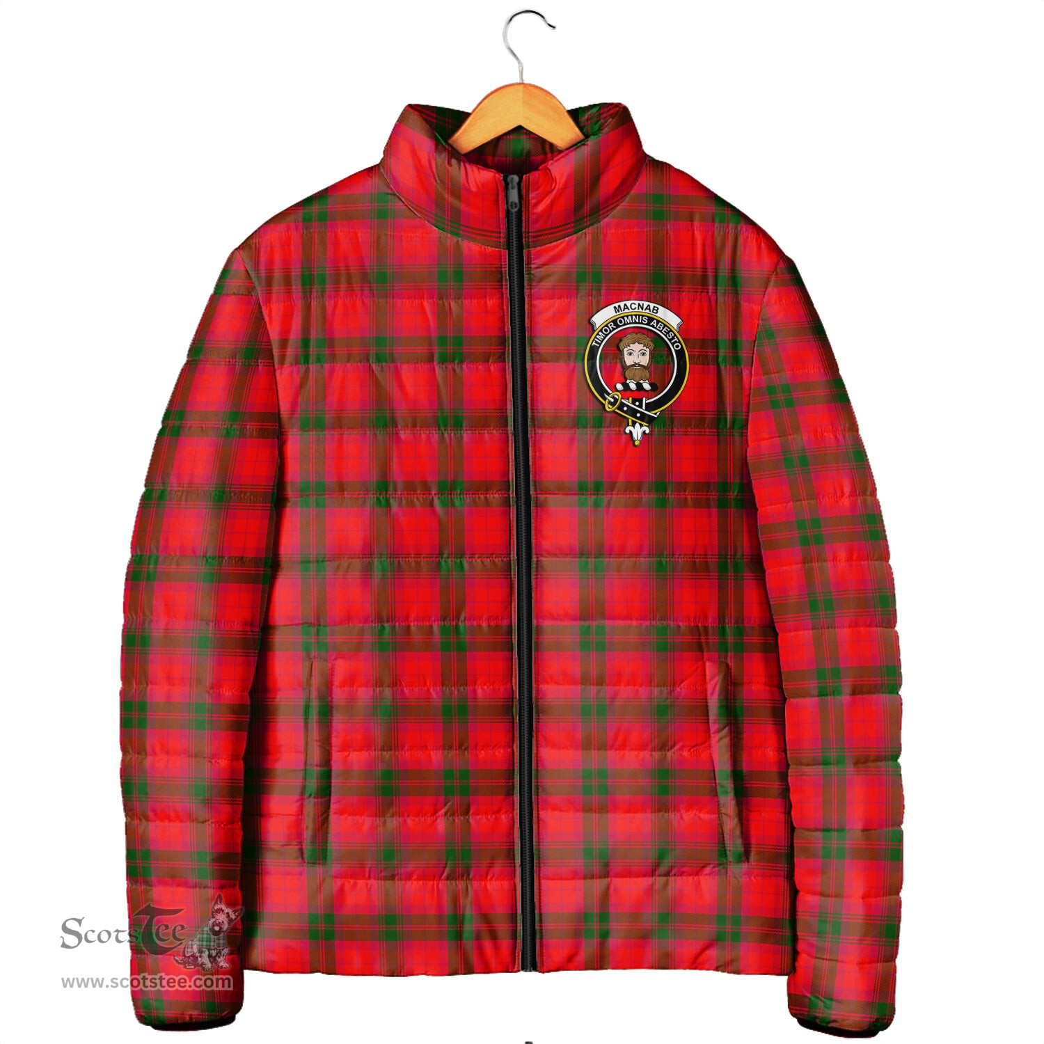 Scottish MacNab Modern Clan Crest Tartan Padded Jacket with Family Crest - Tartan Plaid Jacket ScotsTee Shop - Tartan Plaid - scotstee.com