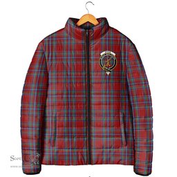 Scottish Spens Clan Crest Tartan Padded Jacket with Family Crest - Tartan Plaid Jacket ScotsTee Shop - Tartan Plaid - scotstee.com