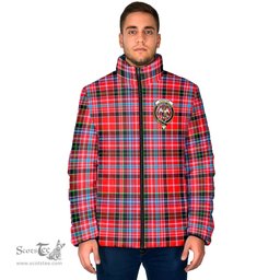 Scottish Straiton Clan Crest Tartan Padded Jacket with Family Crest - Tartan Plaid Jacket ScotsTee Shop - Tartan Plaid - scotstee.com